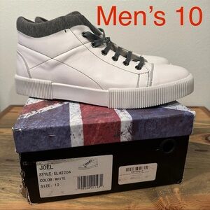 White Leather English Laundry Joel High Top Sneaker